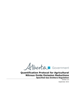 Quantification Protocol for Agricultural Nitrous Oxide Emission