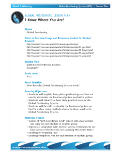 Lesson Plan - Geodesy I Know Where You Are