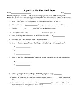 Super-Size Me Film Worksheet