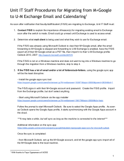 Unit IT Staff Procedures for Migrating from M+Google to U-M