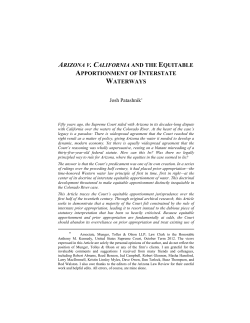 Arizona v. California and the Equitable