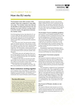 How the EU works - EU