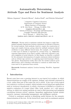 Automatically Determining Attitude Type and Force for Sentiment