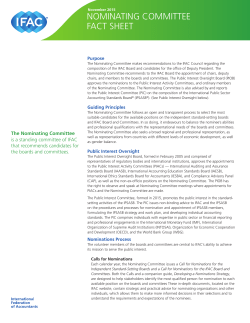 nominating committee fact sheet