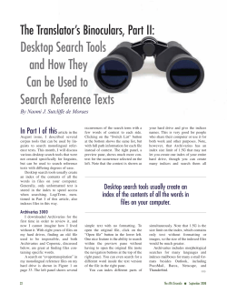 Desktop Search Tools and How They Can be Used to Search