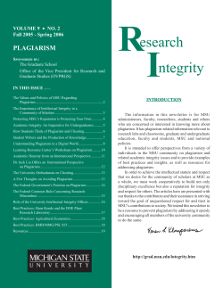 Plagiarism - The Graduate School