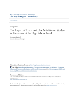 the impact of extracurricular activities on student achievement at the