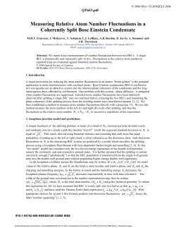 QThE5 - Measuring Relative Atom Number Fluctuations in