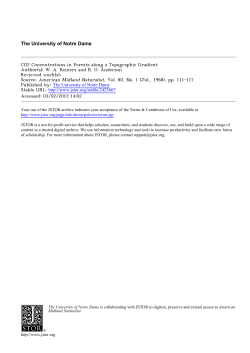 Concentrations in Forests along a Topographic Gradient