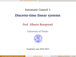 Discrete-time linear systems