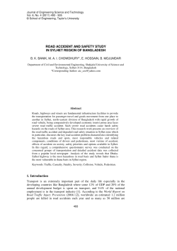 Road accident and safety study in Sylhet region of