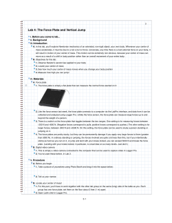 Lab 4: The Force Plate and Vertical Jump