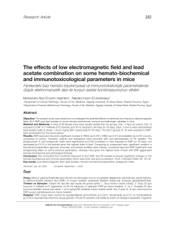 The effects of low electromagnetic field and lead acetate
