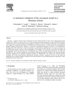 A statistical validation of the snowpack model in a Montana climate