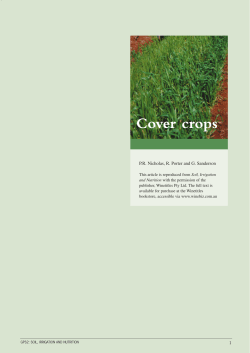 Cover crops - Cover Cropping