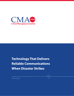 Technology That Delivers Reliable Communications When Disaster