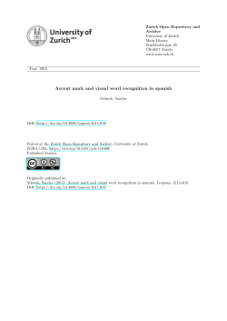 Accent mark and visual word recognition in spanish