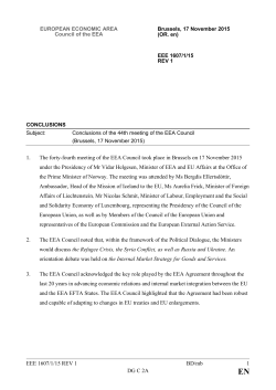 EEE 1607/1/15 REV 1 BD/mb 1 DG C 2A 1. The forty