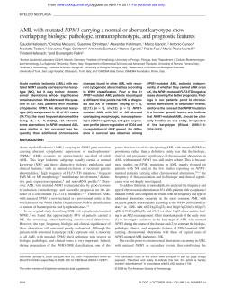 AML with mutated NPM1 carrying a normal or aberrant karyotype