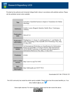 Title Towards a Gamified System to Improve Translation for Online