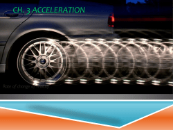 Ch. 3 Acceleration