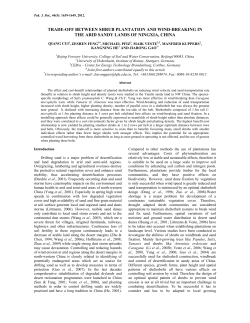 trade-off between shrub plantation and wind