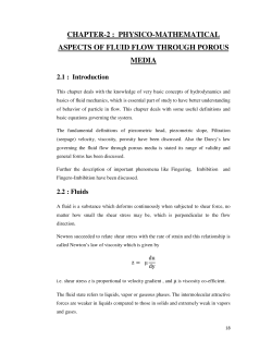 CHAPTER-2 : PHYSICO-MATHEMATICAL ASPECTS OF FLUID