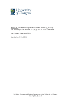 Land Registration and the Decline of Property Law