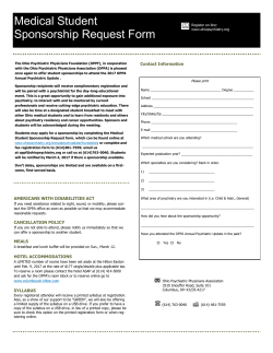 Medical Student Sponsorship Request Form