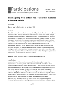 Cinema-going from Below: The Jewish film audience