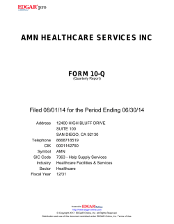amn healthcare services inc