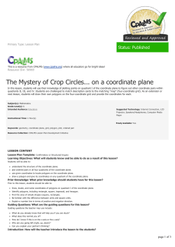The Mystery of Crop Circles... on a coordinate plane