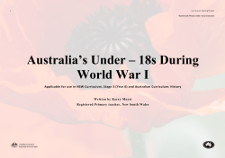 Australia`s Under – 18s During World War I