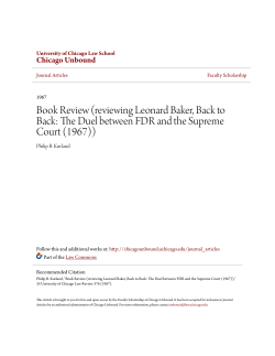 Book Review (reviewing Leonard Baker, Back to Back: The Duel