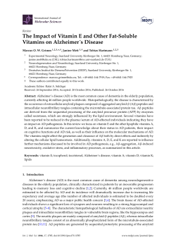 The Impact of Vitamin E and Other Fat-Soluble Vitamins on