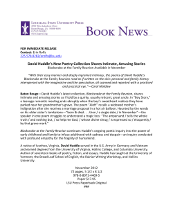 David Huddle`s New Poetry Collection Shares Intimate, Amusing