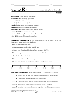 Main Idea Activities 10.2