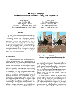 On Region Merging: The Statistical Soundness of Fast Sorting, with