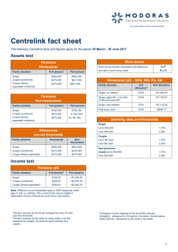 Centrelink Fact Sheet