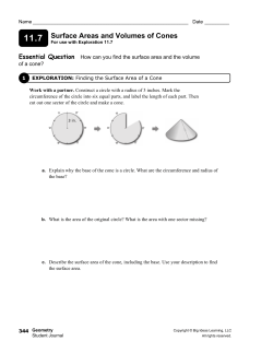 Finding the Surface Area of a Cone