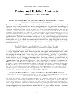 GRAS 2013 poster abstracts - Graduate Student Council