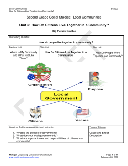 Second Grade Social Studies: Local Communities Unit 3: How Do