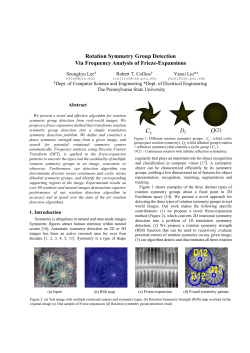 D Rotation Symmetry Group Detection Via Frequency Analysis of