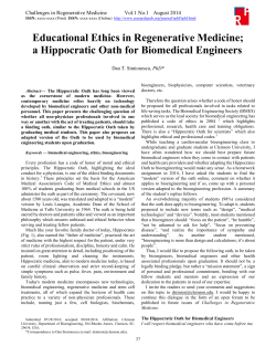 a Hippocratic Oath for Biomedical Engineers