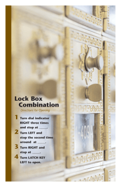 Lock Box Combination