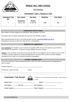 2013 Yr 12 Biology Research Task 2 Dec