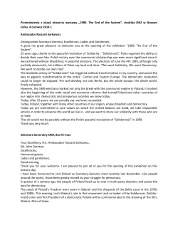 Przem&oacute;wienia z okazji otwarcia wystawy &bdquo;1989. The End of the