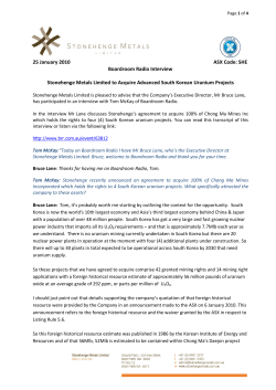 BRR with Interview Stonehenge Metals Ltd - Advanced