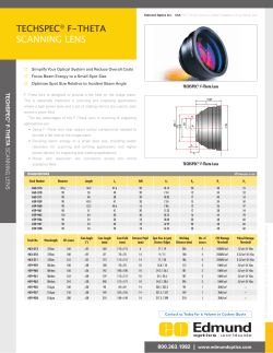 TECHSPEC&reg; F-THETA SCAnning lEnS