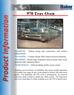 970 Tray Oven